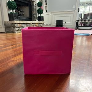 Cloth / fabric pink storage basket